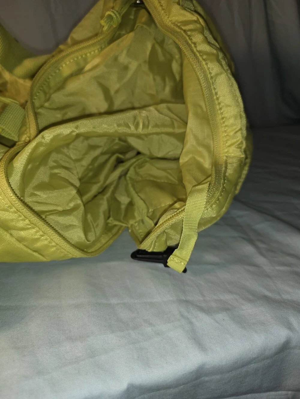 Eddie Bauer Stowaway Packable 45L Duffel Bag Citrus Yellow Travel Gym NWT
